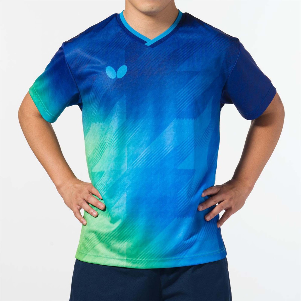 Butterfly Selasia Shirt - Blue - Front - Lifestyle